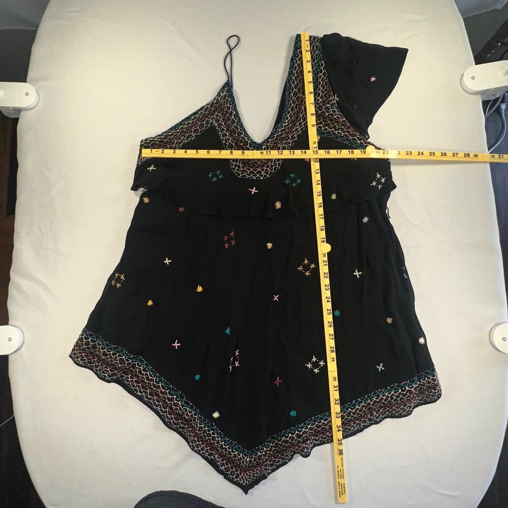 Free People - Lg These Eyes Together One Shoulder Embroidery Asymmetrical - Picture 10 of 10